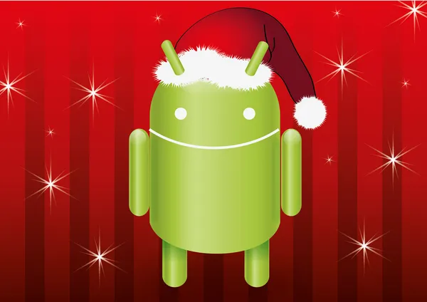 Christmas Android — Stock Vector