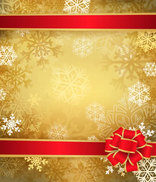 Golden Christmas background — Stock Vector