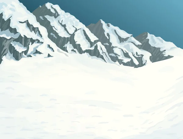 Vintern berg — Stock vektor