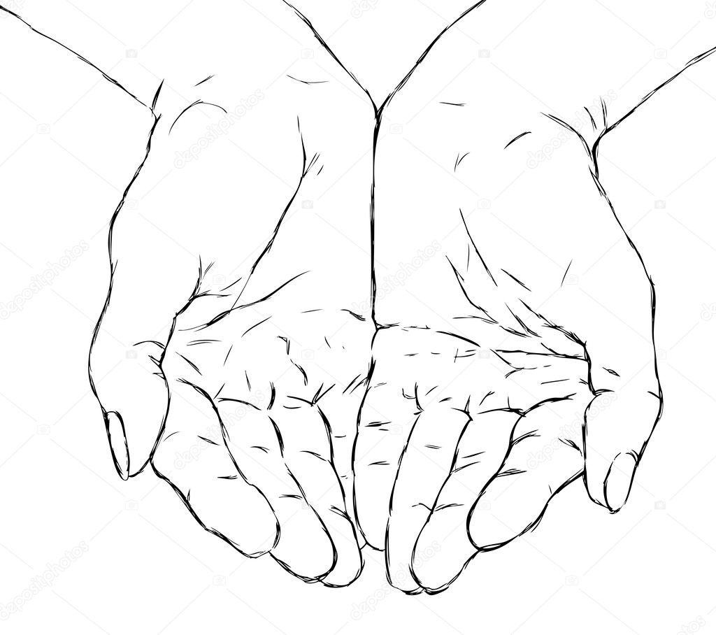 184 Cupped Hands Drawing Vector Images Cupped Hands Drawing Illustrations Depositphotos