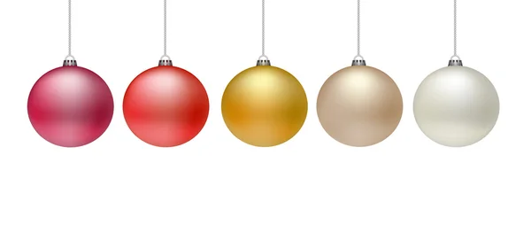 Christmas baubles — Stock Vector