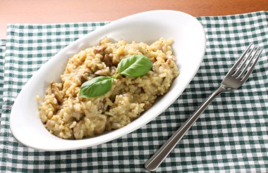 mantarlı risotto