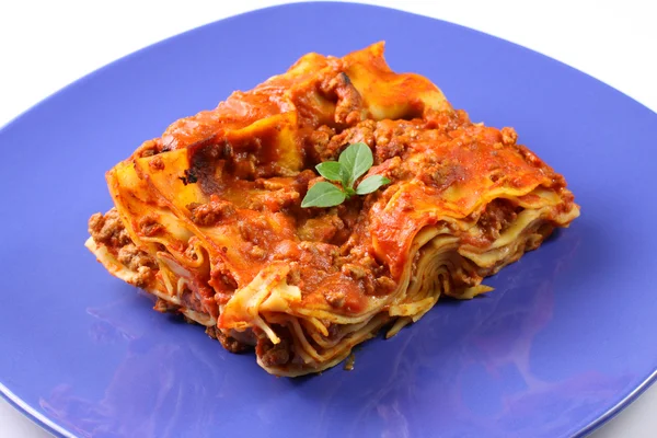 Plate with Lasagne — Stock Photo, Image