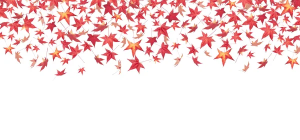 Caindo folhas vermelhas de outono — Fotografia de Stock