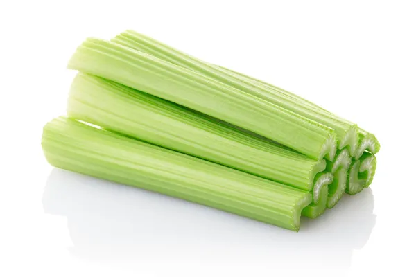 Green celery sticks isolated on white background — Stock Photo, Image