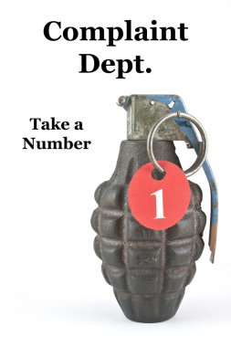 Take A Number Hand Grenade clipart