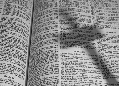 Bible with Shadow of a Cross clipart