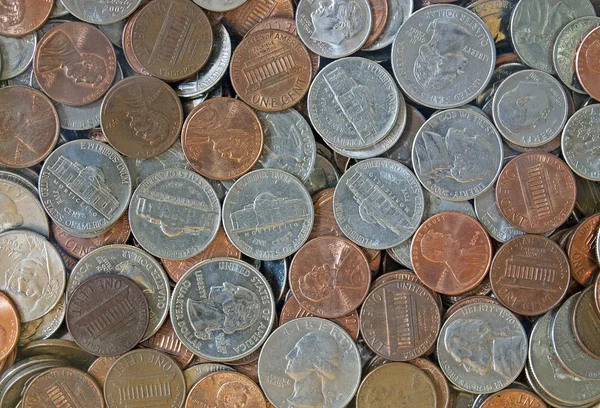 stock image Close-up of American Coins