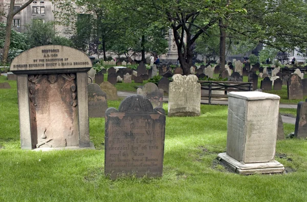 Cemetery at Trinity Church in New York — Stock Photo, Image