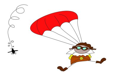 Parachutist (paracaidista) clipart