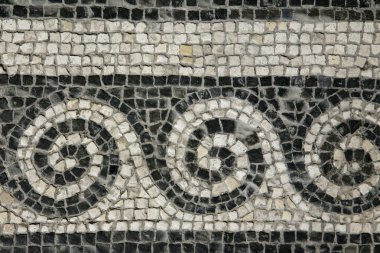 Roman mosaic - Roman House - Spoleto - Italy clipart