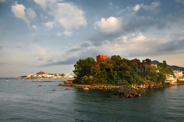 Ischia porto, island in the medanean sea, italy, naples — стоковое фото