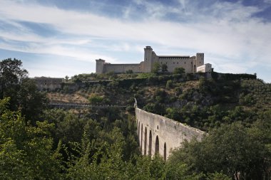 Albornoz Kalesi. Spoleto. Umbria. İtalya