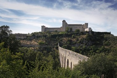 Albornoz fortress. Spoleto. Umbria. Italy clipart
