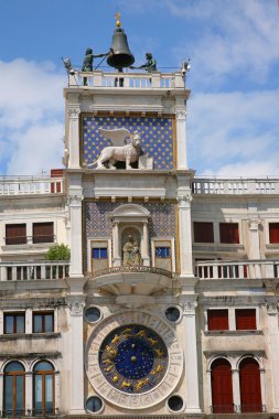 Venedik, İtalya 'daki St. Mark (Torre dell' Orologio) saat kulesi