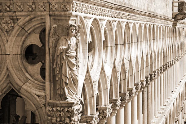 Palác ducal - detail, Benátky - Itálie Stock Fotografie