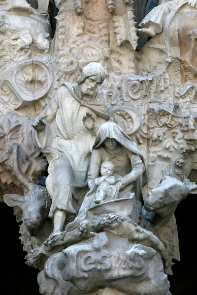 A família Holly - detalhes arquitetônicos sobre La Sagrada Familia (Barcelona, S — Fotografia de Stock