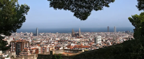 Uitzicht op de stad Barcelona — Stockfoto