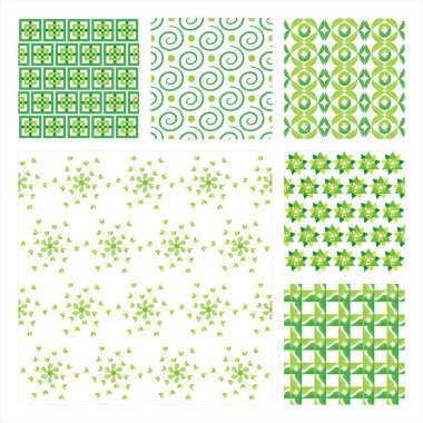 Vector Collection Of 6 Seamless Pattern clipart