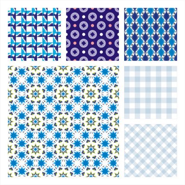 Vector Collection Of 6 Seamless Pattern clipart