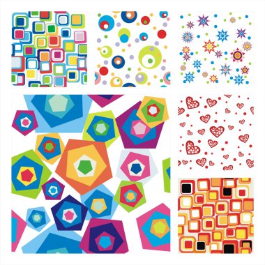 Vector Collection Of 6 Seamless Pattern clipart