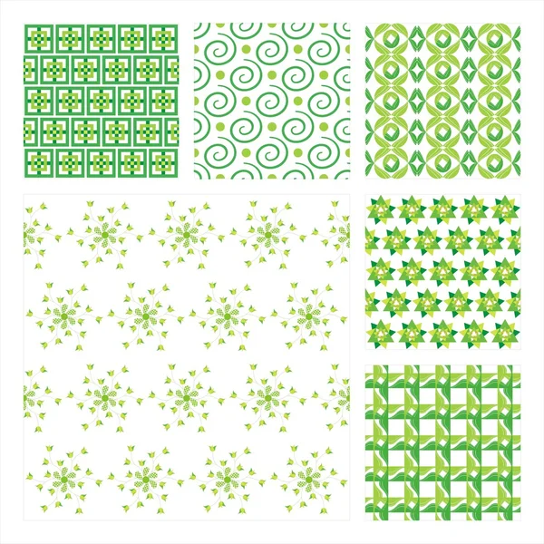 stock vector Vector Collection Of 6 Seamless Pattern