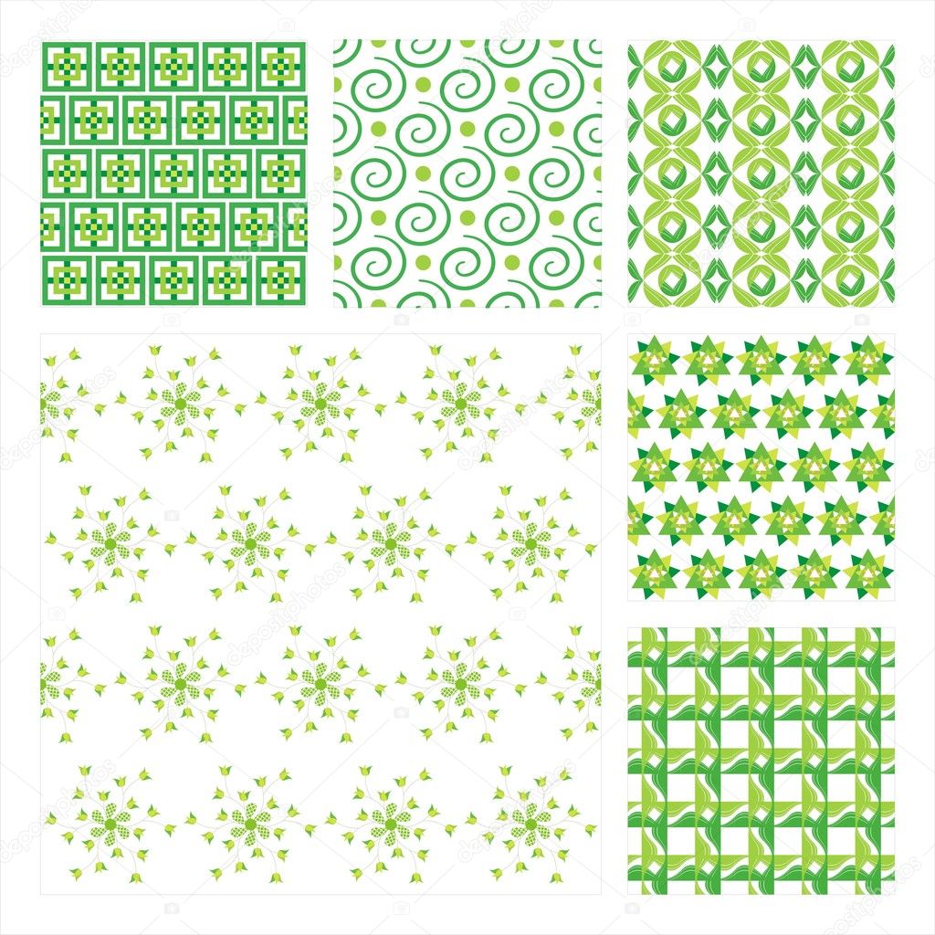 Vector Collection Of 6 Seamless Pattern