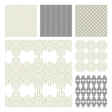 Vector Collection Of 6 Seamless Pattern clipart