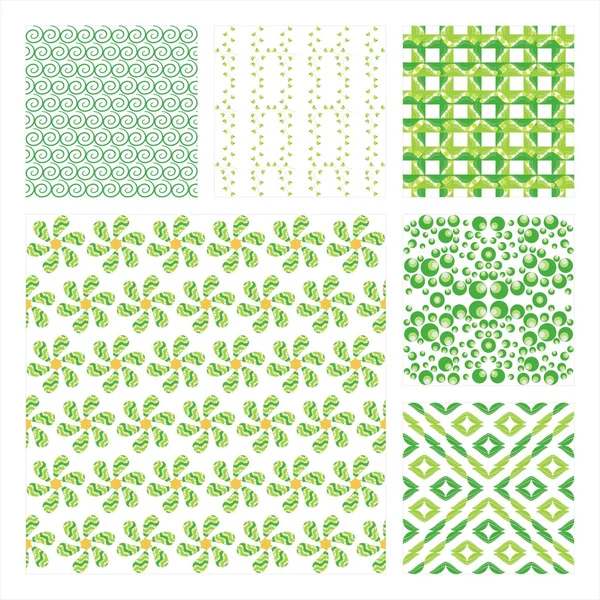 stock vector Vector Collection Of 6 Seamless Pattern