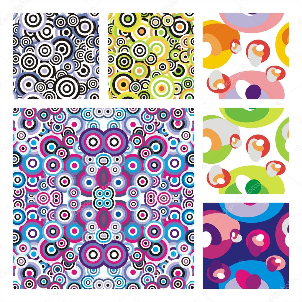 Vector Collection Of 6 Seamless Pattern