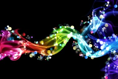 Colorful smoke and lights clipart