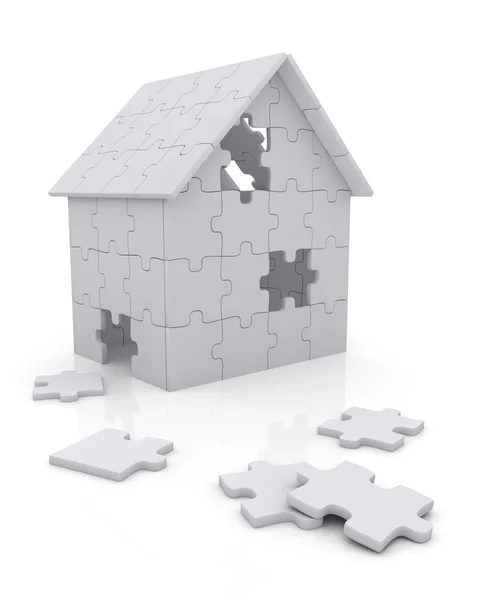 Dom puzzli — Zdjęcie stockowe