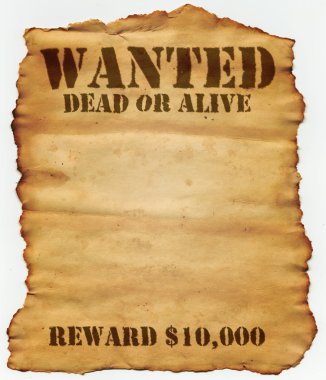 Wanted Dead or Alive clipart