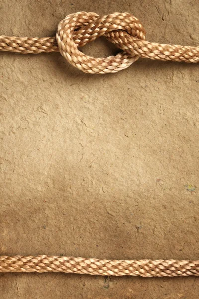 Handmade paper with rope border — Stock Photo, Image