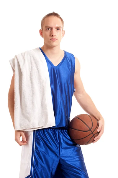Jugador de baloncesto masculino. Estudio filmado sobre blanco . —  Fotos de Stock