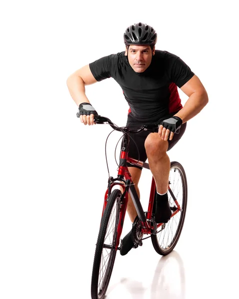 Cyklist Ridning Cykel - Stock-foto
