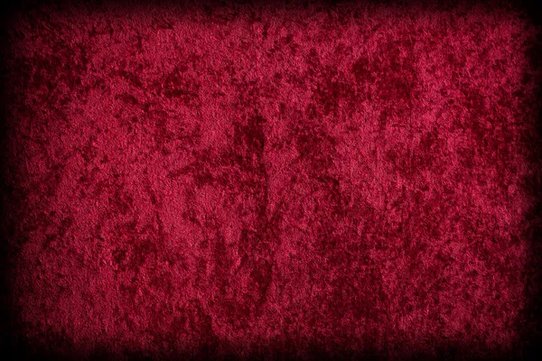 Tessuto velluto rosso per sfondo o texture . — Foto Stock