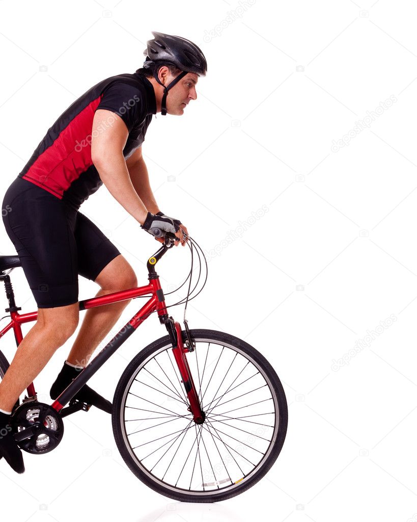 Cyclist Riding Bike