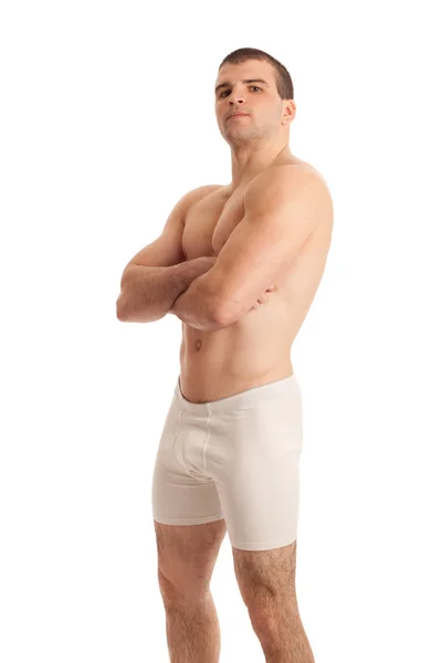 Man in ondergoed — Stockfoto