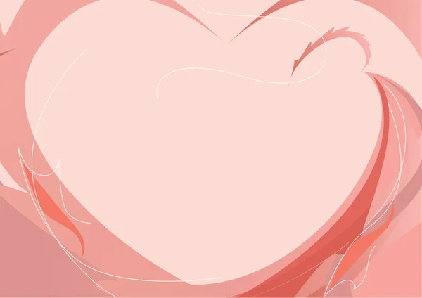 Bakgrund. rosa hjärta. — Stock vektor