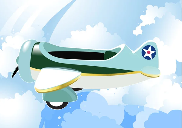 Avião no céu . Ilustração De Stock