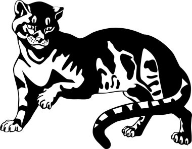 Black panther. Tattoo. clipart