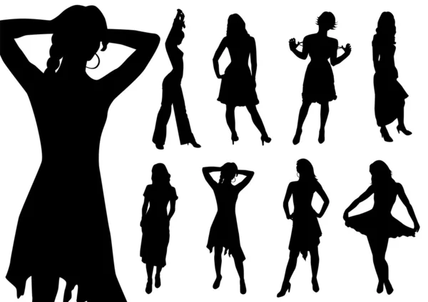 Collection of women. Vector. Royalty Free Stock Illustrations