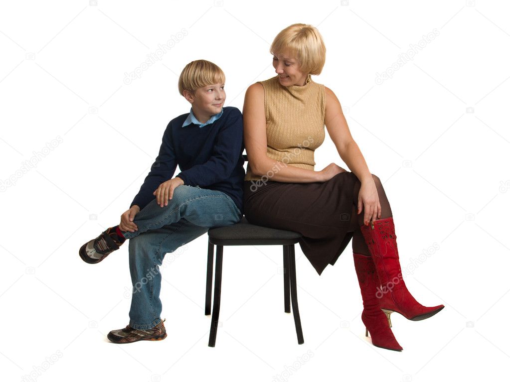Mom Rides On Sons Lap