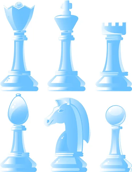 Белые шахматы — стоковый вектор