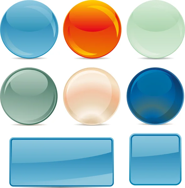 Shiny buttons — Stock Vector