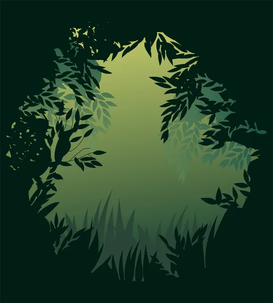 Туманні лісу фону — стоковий вектор