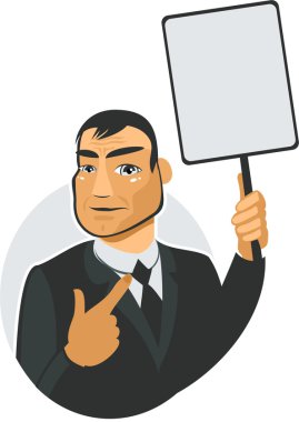 Man in the office clipart