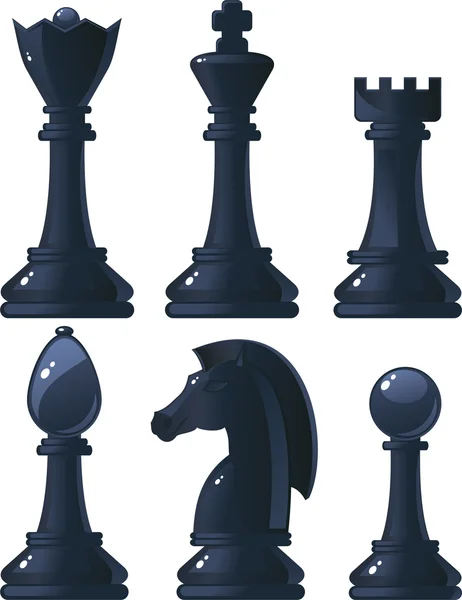Fekete sakk — Stock Vector