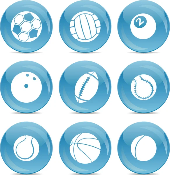 Blue ball icons Balls